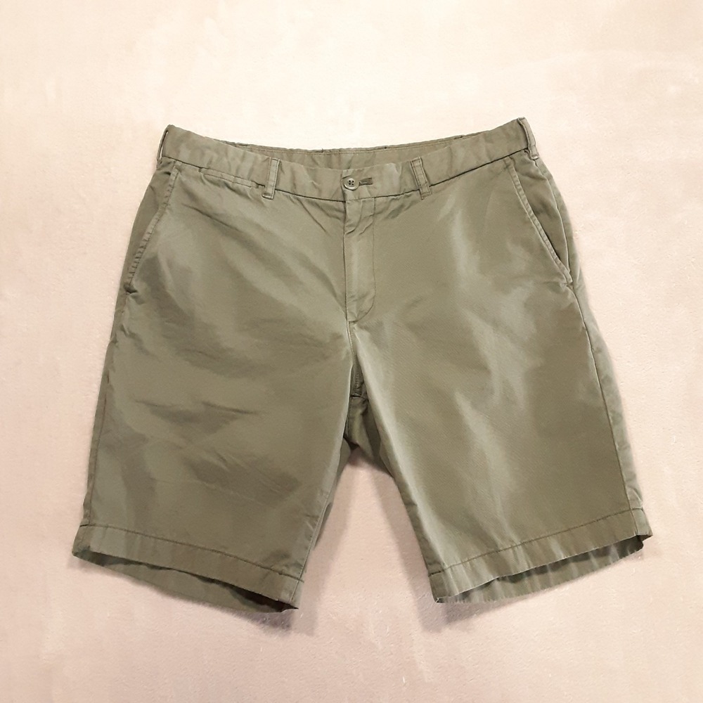 Uniqlo Mens Cotton Chino Shorts Medium 30-33 / 55 Green 9" Inseam